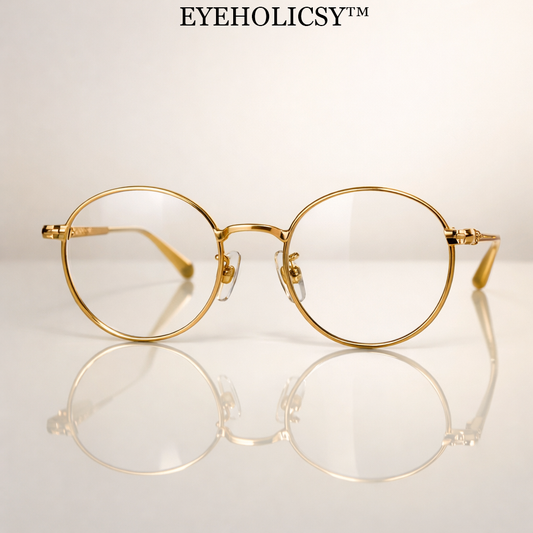 Eyeholicsy™ Golden Round Vision Frames
